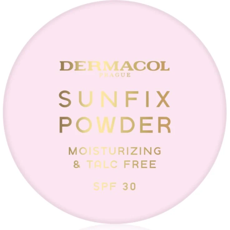 Dermacol SUNfix Powder, loser Puder mit SPF 30, 7.2 g, für mattes Finish und Make-up Fixierung