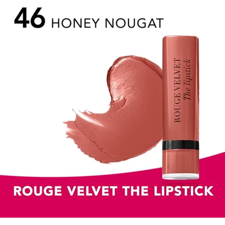 Bourjois Rouge Velvet Ink Lippenstift, 46 Honey Nougat, 2.4 g - Bis zu 24 Stunden lebendige Farbe, samtiger Effekt – Bild 3