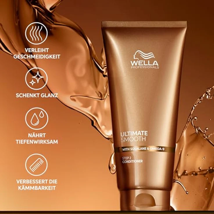 Wella Professionals Ultimate Smooth Conditioner - Pflegende Haarspülung Mit Squalan & Omega 9 - Für Trockenes, Stumpfes & Krauses Haar (1 l) – Bild 2