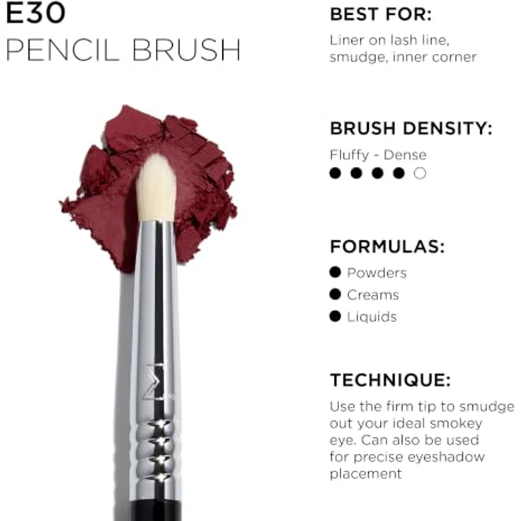 Sigma Beauty Eyes E30 Pencil Brush Eyelinerpinsel 1 St., Lidschattenpinsel für Damen, vegan, synthetische Fasern – Bild 3
