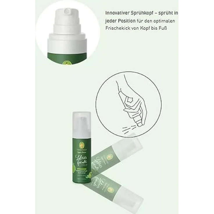 PRIMAVERA Lebensfreude Körperspray 100 ml – Body Spray, Naturkosmetik – Limette, Ingwer Duft – inspirierend, erfrischend – vegan – Bild 4