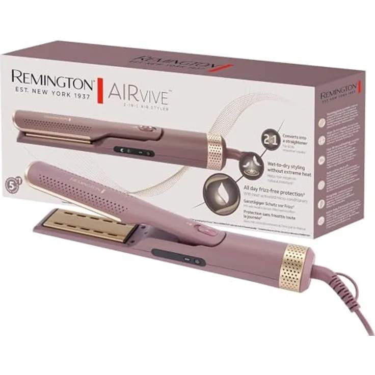Remington AIRvive AS8930, 2-in-1 Airstyler für nass & trockenes Haar mit Ionic Air Technologie, anti-frizz Formel und 35 mm Stylingplatten
