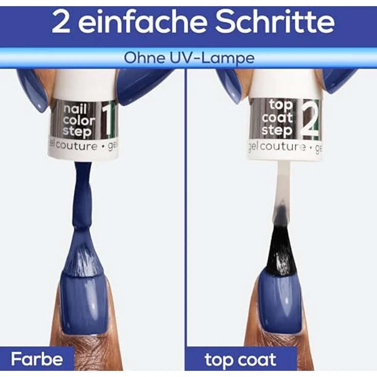 essie Gel Couture Top Coat, langanhaltender Nagellack mit glänzendem Finish, Maniküre ohne UV-Licht, Transparent, 1 x 13,5 ml – Bild 3