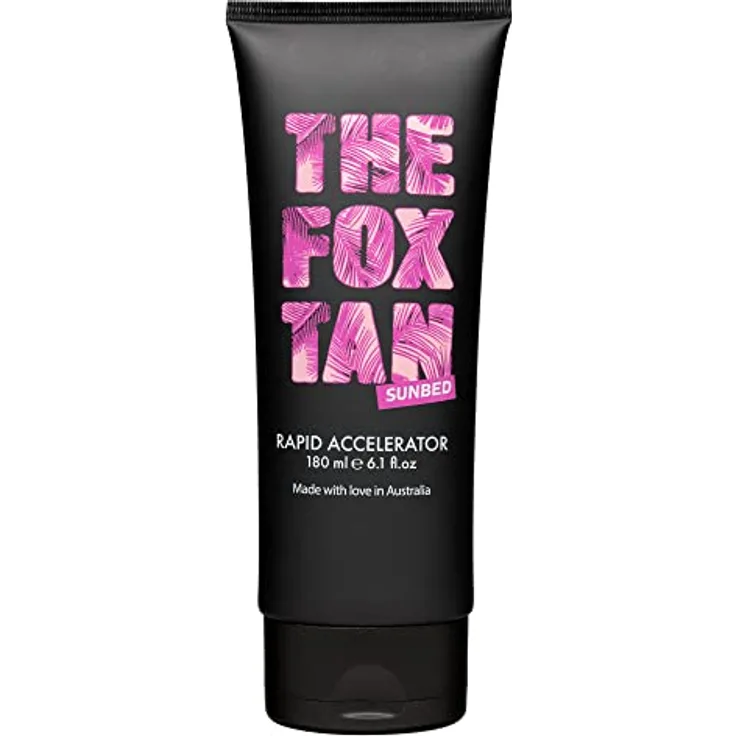 The Fox Tan - Rapid Accelerator - Bräunungsbeschleuniger ohne Selbstbräuner mit Beta-Carotin, Lotion für Gesicht und Körper, für Solarium, vegan und tierversuchsfrei, 180 ml