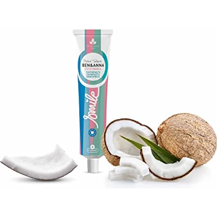 Ben & Anna natürliche Zahnpasta Coco Mania, 75 ml, vegan, ohne Tierversuche, nachhaltige Verpackung, ohne Mikroplastik – Bild 1