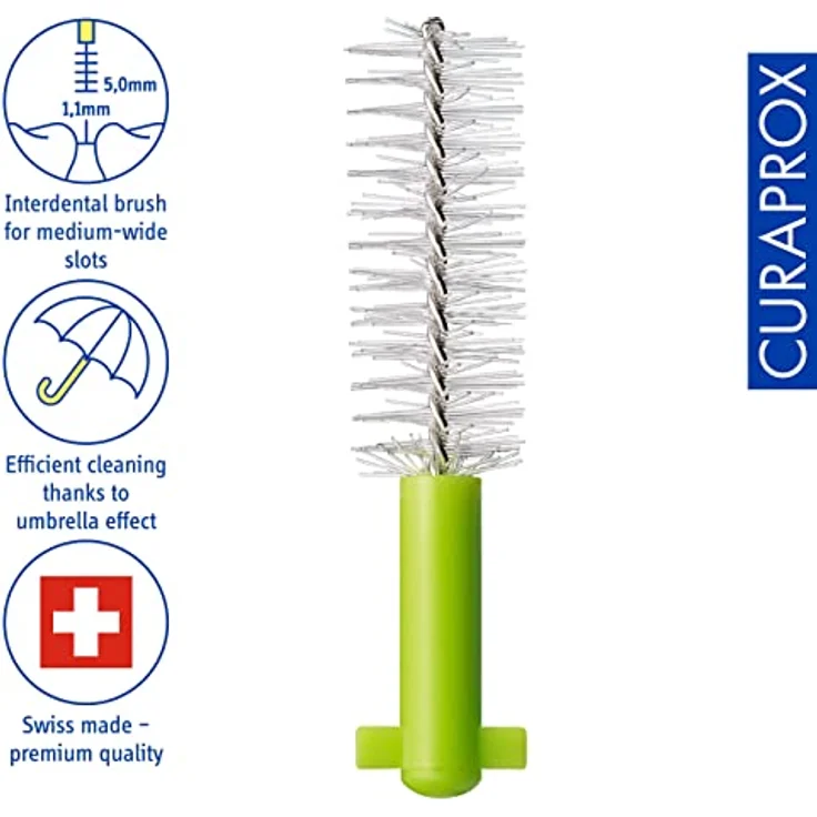 Curaprox CPS 011 prime Interdentalbürsten Refill 8 Stück, zur gründlichen Zahnzwischenraumreinigung – Bild 2