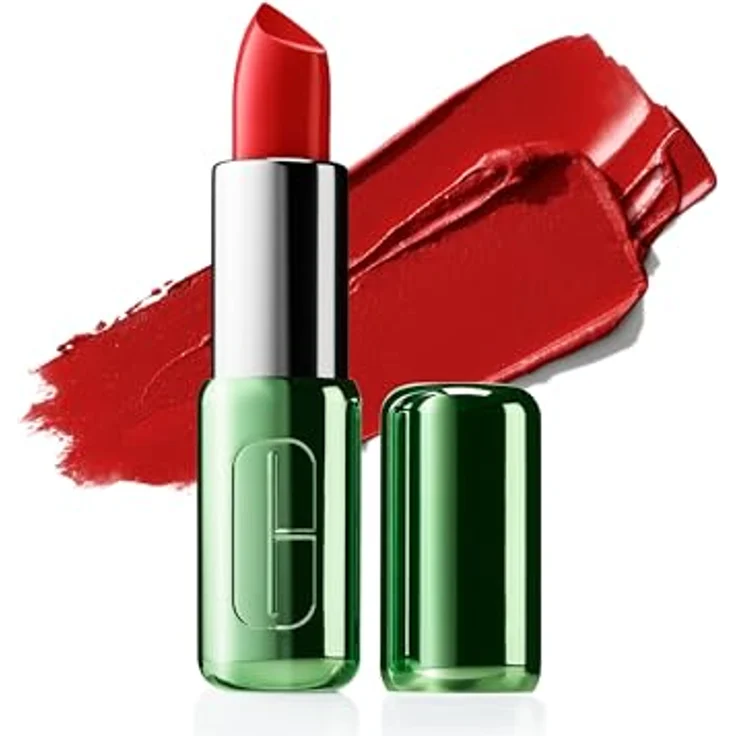 Clinique Pop Longwear Lipstick 18 Chili Pop, Lippenstift mit integrierten Primer, 3,9 g - lange Haltbarkeit, satte Farbe – Bild 2