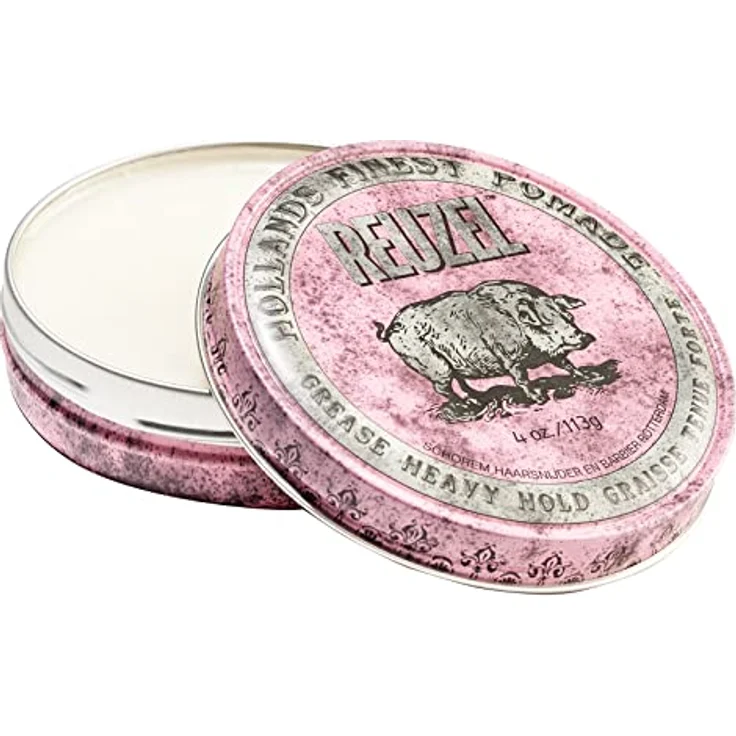 Reuzel Pink Grease Heavy Hold Pomade, Hair Holding Wax For Men, 113 g – Bild 1