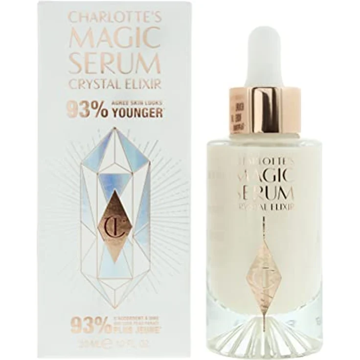 CHARLOTTE TILBURY Magic Serum Kristall-Elixier, volle Größe, 30 ml, Jugendlicher Glanz, Weiß – Bild 1