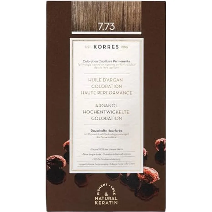 KORRES Arganöl Hochentwickelte Haarcoloration / Golden Moca 7.73 Haarfarbe 145 ml