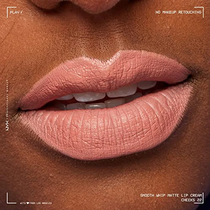 NYX Professional Makeup Smooth Whip Matte Lip Cream, Lipgloss für Damen, pflegende Kakaobutter & Sheabutter, Farbe: Velvet Rose, 4 ml – Bild 5