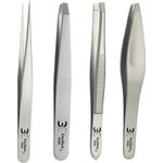 Excellent Solingen Augenbrauenpinzette, präzise Edelstahl-Zange für perfekte Konturen, 1-tlg.