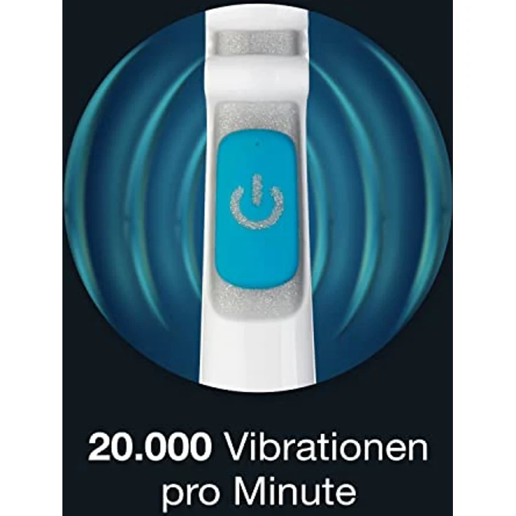Dr. Best Optimierte Vibration Zahnbürste, Mittelhärte mit 20.000 Vibrationen pro Minute, blau – Bild 5