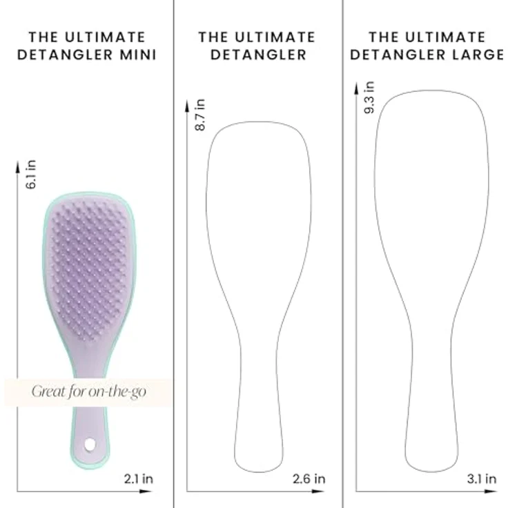Tangle Teezer Mini The Ultimate Detangler Haarbürste, Rosa, sanft zu nassem Haar, zweistufige Zähne und bequemer Griff, ideal für Kinder und Reisen, reduziert Knoten und Haarbruch – Bild 5
