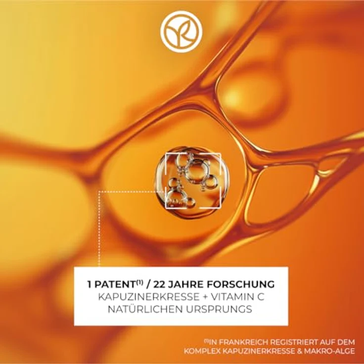 Yves Rocher Glow Energie Activating Serum, 30 ml, für alle Hauttypen, mit Vitamin C und Kapuzinerkresse, sofortige Strahlkraft, aufpolsternde Wirkung – Bild 3