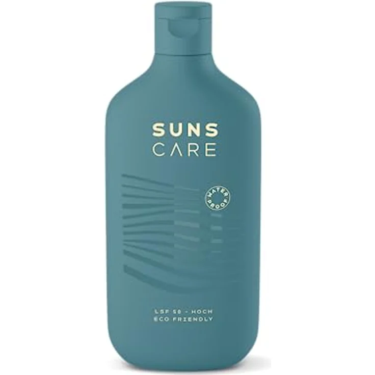 SUNS FIFTY WATERPROOF | Premium Sonnencreme LSF 50 | wasserfest | vegan | ohne Mikroplastik | Sport-Sonnencreme | Gesicht und Körper | nicht fettend | 180ml (Blue Lagoon) – Bild 1
