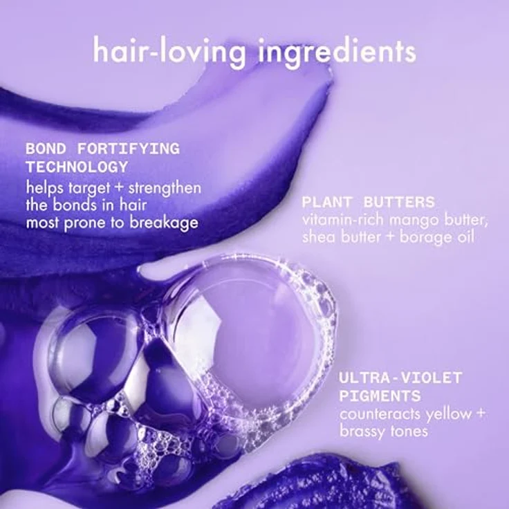 amika BUST YOUR BRASS reparierender Conditioner für blondes Haar, 275 ml, neutralisiert Gelbstiche und pflegt tiefenwirksam – Bild 5