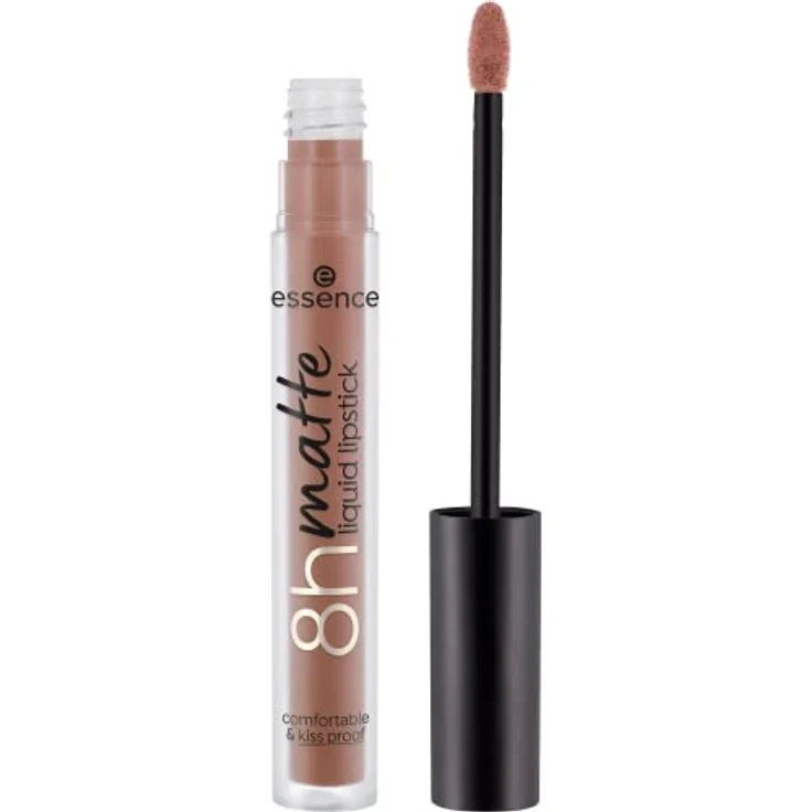 essence 8h matte liquid lipstick, Nr. 01, Braun, langanhaltend, mattierend, schnelltrocknend, matt, vegan, wasserfest, ölfrei, ohne Alkohol, 1er Pack (2.5ml) – Bild 1