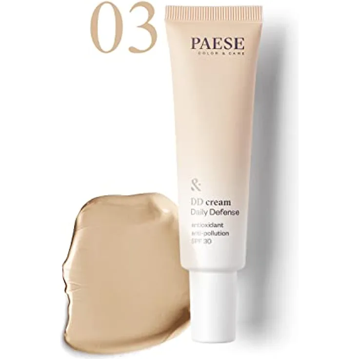 Paese DD Cream DD Creme mit Farbton 3N Sand, 30 ml – Hautausgleichende Gesichtscreme mit intensive Feuchtigkeit und Umweltschutz