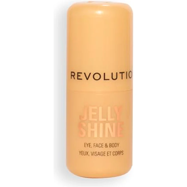 Revolution Jelly Shine Highlight Stick, Highlighter für Augen, Gesicht & Körper, Geltextur mit Perlglanzeffekt, vegan, tierversuchsfrei, Celestial Gold – Bild 3