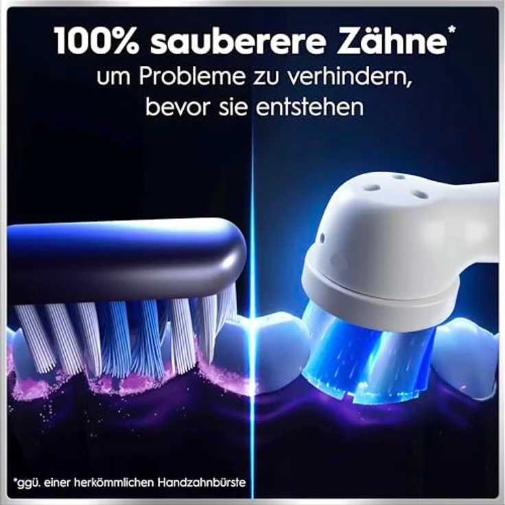 Braun Oral-B iO Series 6 Plus Edition, elektrische Zahnbürste mit 5 Reinigungsmodi, graue Ausführung, inklusive 3 Aufsteckbürsten und Reiseetui – Bild 7