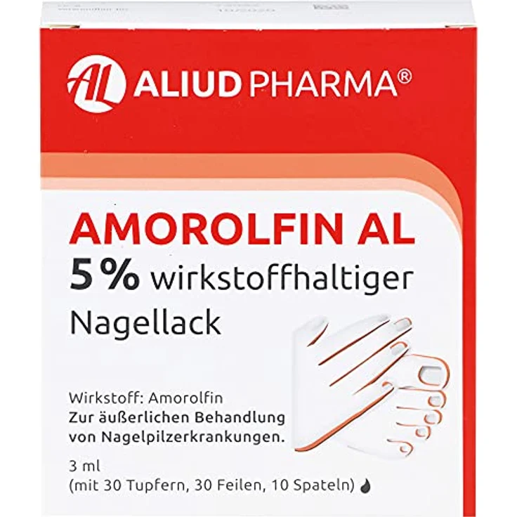 Amorolfin AL 5% wirkstoffhaltiger Nagellack, 3 ml Wirkstoffhaltiger Nagellack – Bild 1