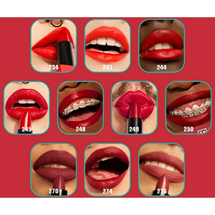 3INA The Lipstick Lippenstift, 4,5 g, hohe Deckkraft, pflegende Textur, Intense Red – Bild 4