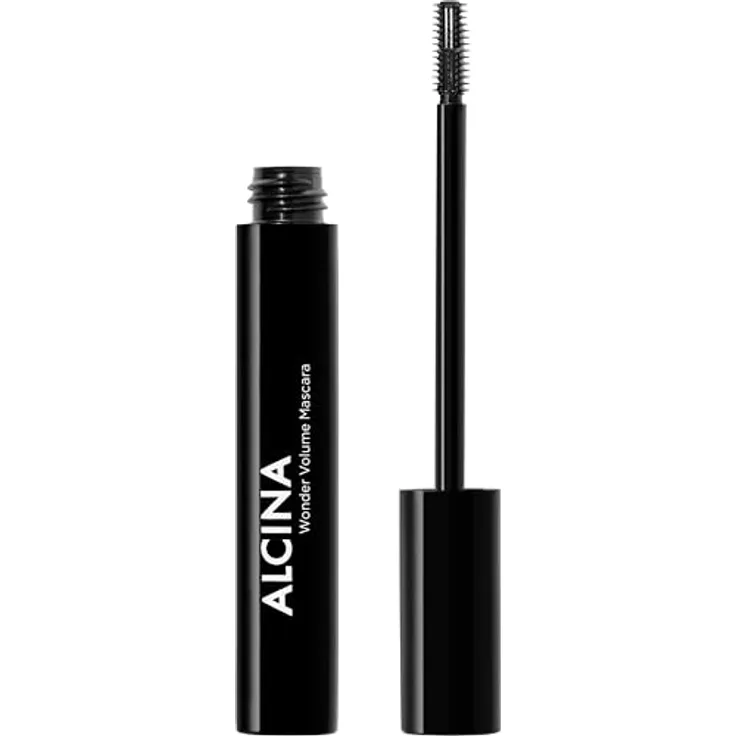 ALCINA Wonder Volume Mascara, 8 ml, schwarze Wimperntusche mit Mikrobürste für maximales Volumen und ausdrucksvolle Länge