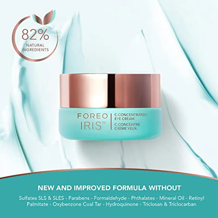 FOREO IRIS Vitamin C Eye Cream - Augencreme Gegen Falten und Augenringe - Vitamin E - Koffein - Hyaluronsäure - Yerba Mate - Kakaobutter - Vegan Kosmetik - Augenringe Entfernen und Tränensäcke - 15 ml – Bild 4