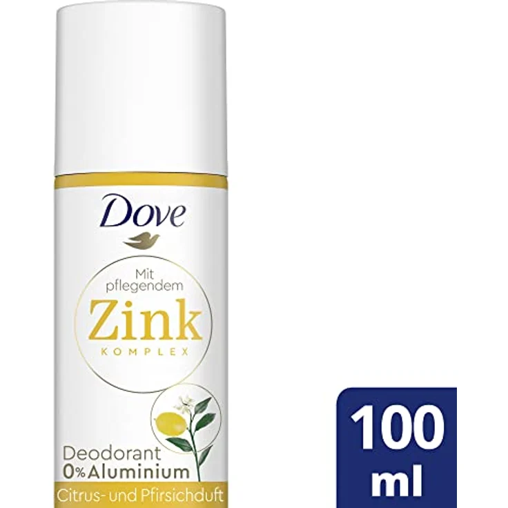 Dove Deodorant Spray Citrus- und Pfirsichduft Deo ohne Aluminium mit pflegendem Zink-Komplex 100 ml 1 Stück – Bild 2