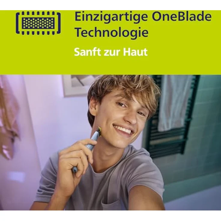 Philips OneBlade First Shave, Elektrisches Hybrid-Rasiersystem für Jungen, Anti-friction Rasierklingen, abwaschbar – Bild 5