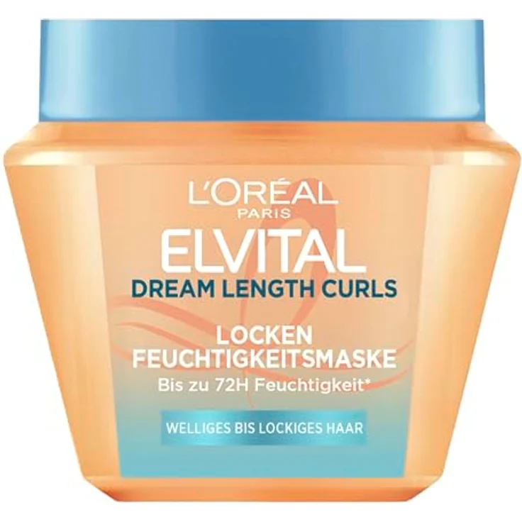 L'Oreal Paris Elvital Dream Length Locken Feuchtigkeitsmaske, 300ml mit 10% Lockenkomplex für intensive Feuchtigkeit und Sprungkraft – Bild 1