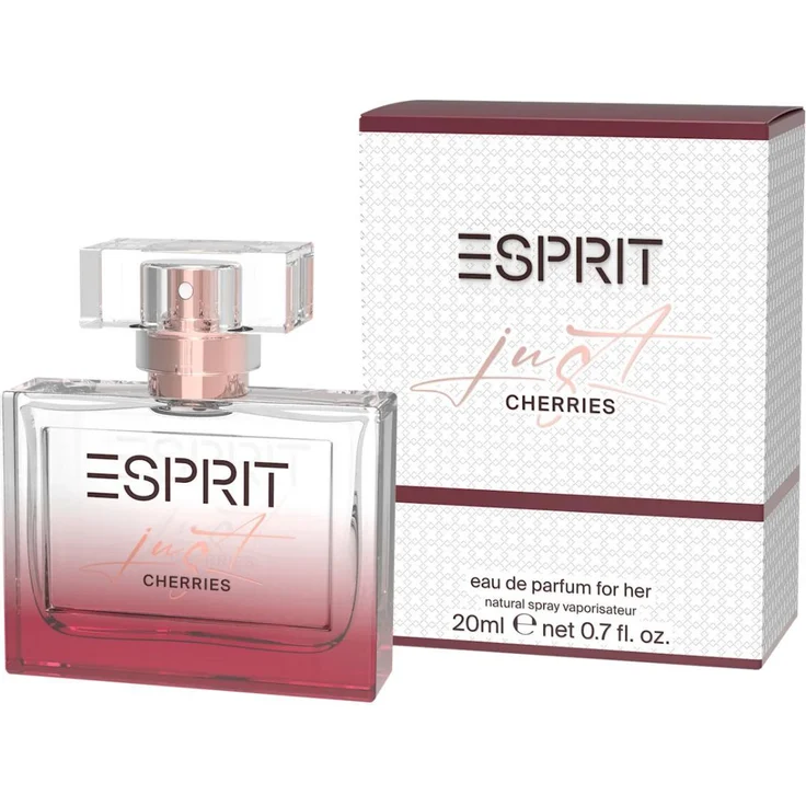 ESPRIT Just Cherries Eau de Parfum, 20 ml, fruchtig-blumiger Duft mit Kirsche, Ingwer und rosa Pfeffer