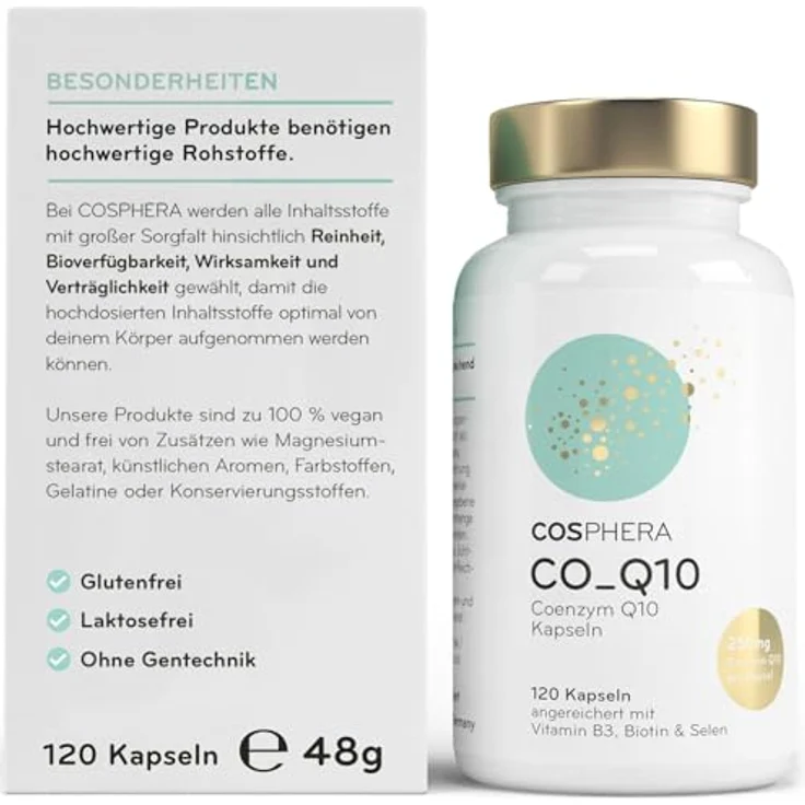 Cosphera Coenzym Q10 120 Kapseln mit pflegender Wirkung – Bild 3