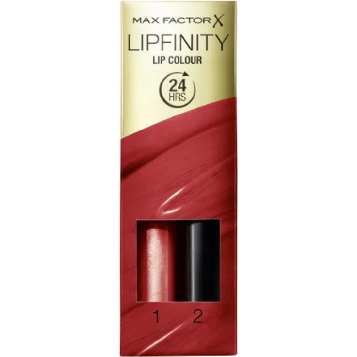Max Factor Lipfinity Lippenstift, 1,8 g, Nr. 120 - Hot, langanhaltend bis 24 Stunden, feuchtigkeitsspendender Top Coat – Bild 2