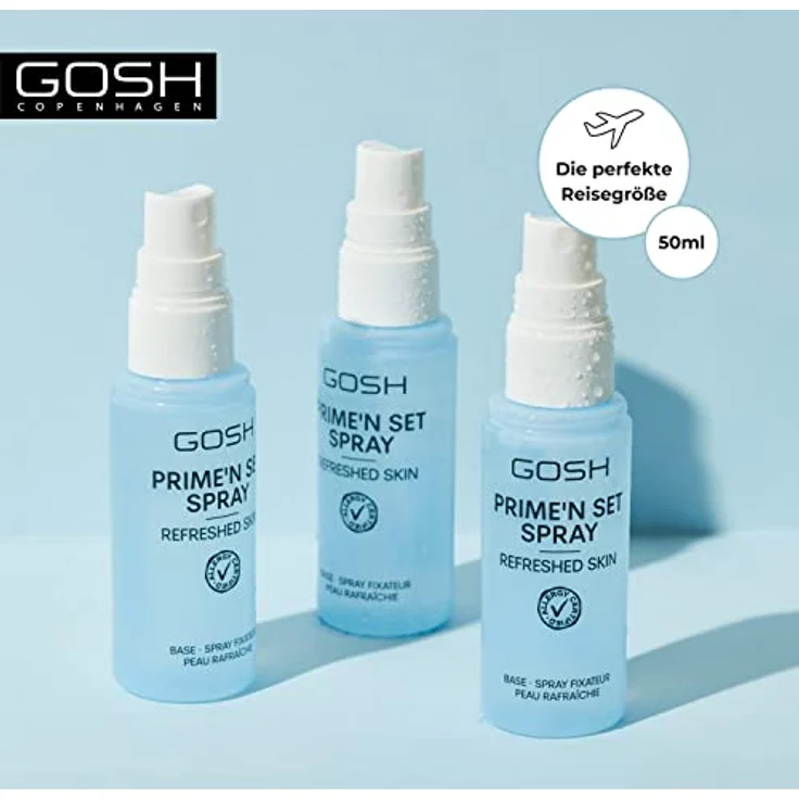 Gosh Copenhagen Prime'n Set Fixing Spray & Fixierpuder, 50 ml für langanhaltendes Make-up und optimale Hautvorbereitung – Bild 5