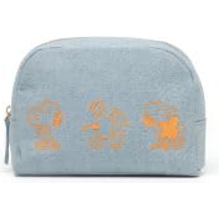 CODELLO X Peanuts Kulturbeutel, Kosmetiktasche mit Snoopy-Motiven, Blau, hochwertiges Material, für Kosmetik und Pflegeprodukte – Bild 1