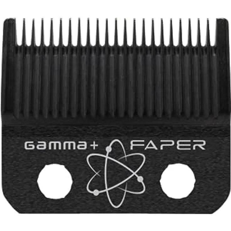 Gamma Piu Faper DLC Blade, Haarschneiderklinge in Black Diamond, Hybrid aus Fade und Taper, kompatibel mit Gamma+ Clipper