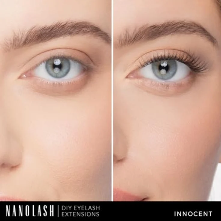 Nanolash DIY Eyelash Extensions, Knotenfreie Bündel mit selbstklebenden Wimpern, 36 St. - Dramatischer Blick, voluminöse Wimpern, Schwarz – Bild 2