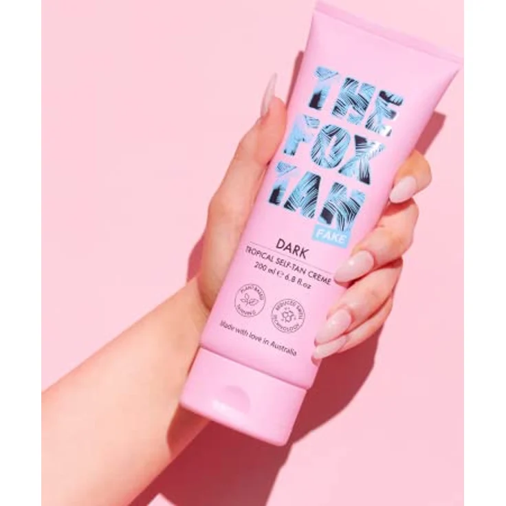 The Fox Tan - Selbstbräuner für den Körper - Dark Tropical Self-Tan Creme - mit 100% natürlicher DHA, Selbstbräunungs-Creme ohne Selbstbräuner-Geruch, 200 ml – Bild 5