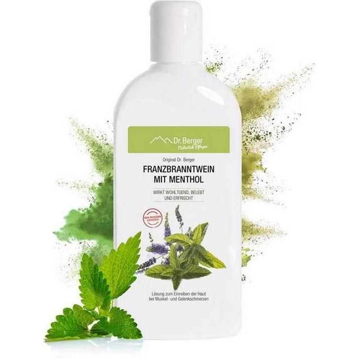 Dr. Berger Original Franzbranntwein mit Menthol, Körperpflegemittel 250 ml - belebend und erfrischend für die Muskulatur