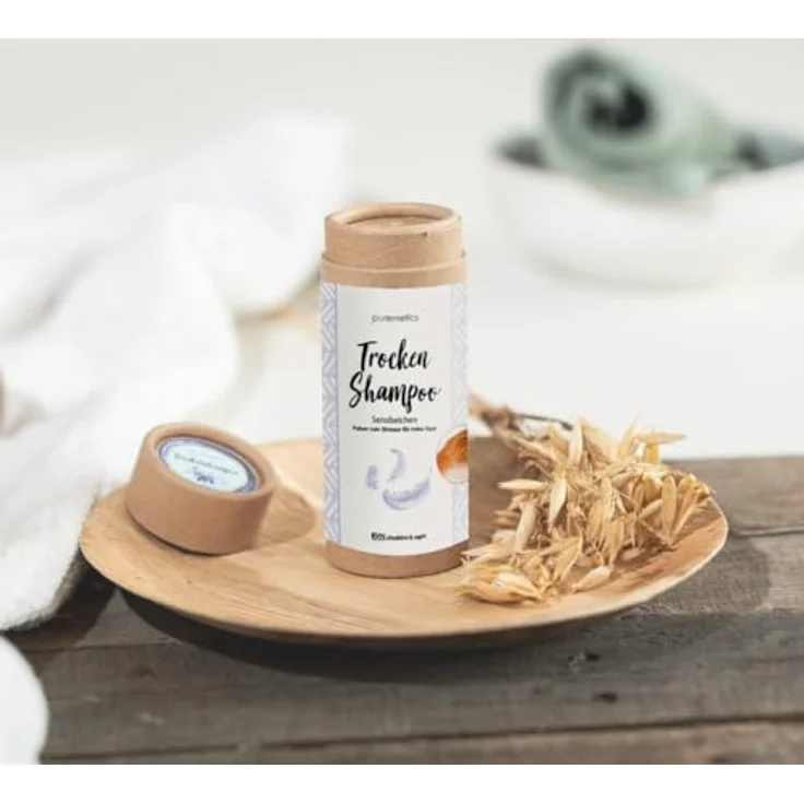 puremetics Trockenshampoo Sensibelchen Rot, vegan und allergikerfreundlich für empfindliche Kopfhaut, 100 g – Bild 3