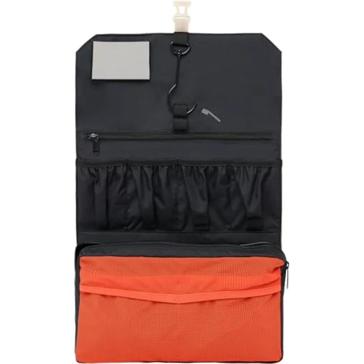 Vaude Socotra Kulturbeutel 31 cm grau, 100% Polyurethan, praktische Beauty Case, platzsparend mit 5 cm Tiefe – Bild 3