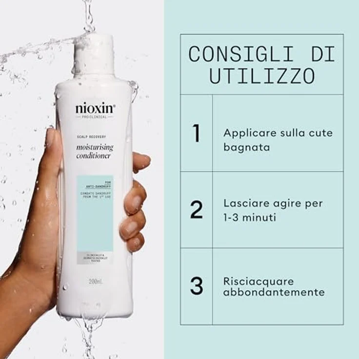 NIOXIN Scalp Recovery Moisturising Conditioner - Feuchtigkeitsspendender Balsam mit Aminosäuren, 200 ml – Bild 5
