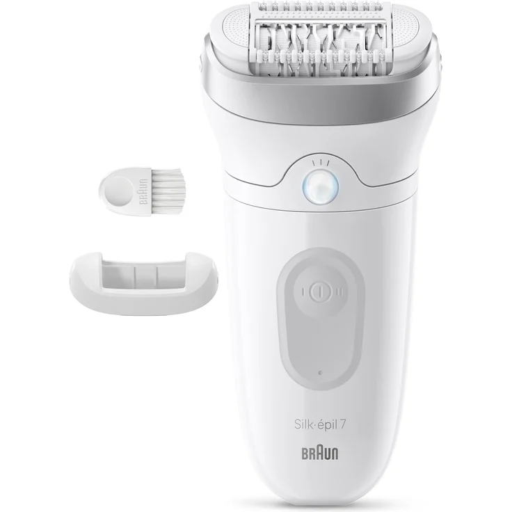 Braun Silk-épil 7 SE7-011, Wet & Dry Epiliergerät mit MicroGrip-Pinzetten-Technologie und Massagerollenaufsatz – Bild 1