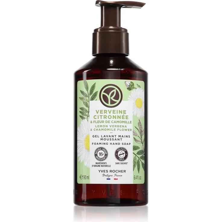 Yves Rocher Lemon Verbena & Chamomile Flower, Flüssige Handseife mit beruhigendem Kamillenextrakt, 190 ml