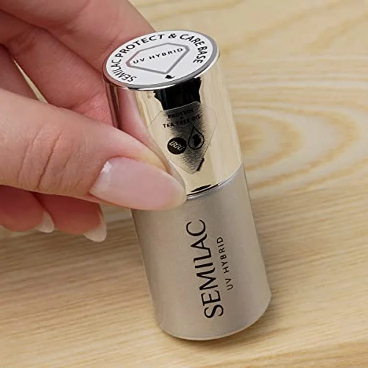 Semilac UV-Gel-Unterlack mit Teebaumöl und Protein für UV-Gel-Nagellack, schützt und pflegt die Nägel. Soak-Off-Formel. Ideal für private und professionelle Maniküre und Pediküre, 7 ml – Bild 4