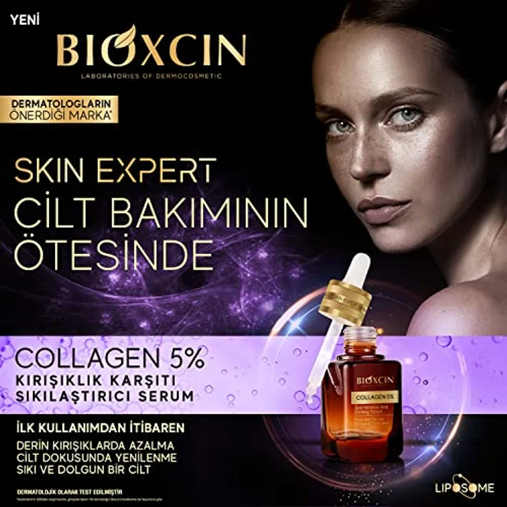 Bioxcin Collagen 5% Anti-Falten-Gesichtsserum, straffungs- und regenerierende Formel mit Retinol und Coenzym Q10, 30 ml – Bild 6