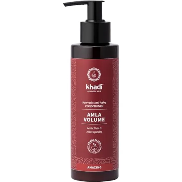 Khadi Amla Volume Conditioner, Ayurvedische Pflanzenkraft für dichteres, volleres Haar, natürlich & vegan, 200ml
