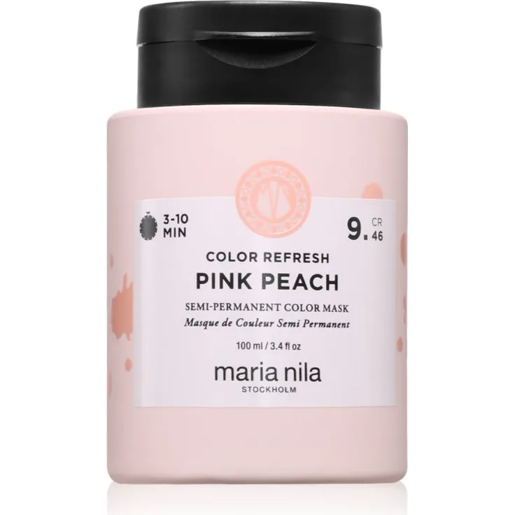 Maria Nila Colour Refresh, Sanfte nährende Maske ohne permanente Farbpigmente, Farbton Pink Peach 9.46, 100 ml